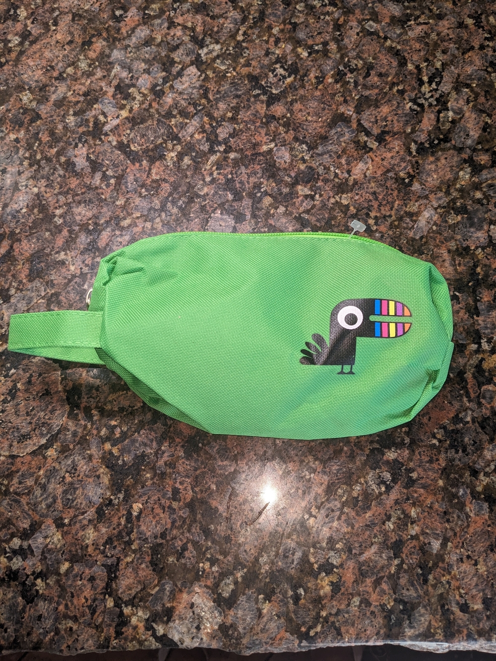 Yoobi Green Toucan Wristlet Pouch